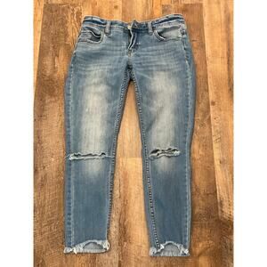 Free People W26 raw edge skinny jeans